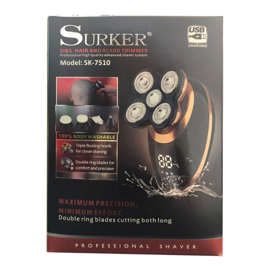 5in1 強力電動シェーバー USB充電式