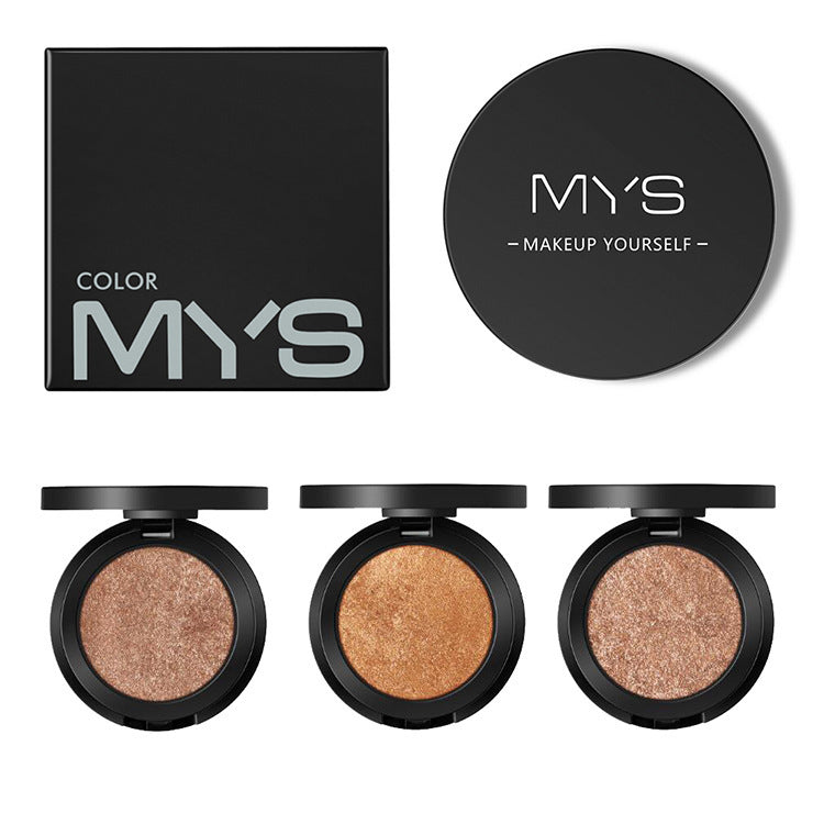 MYSブランドフェイスメイクアップパウダー 6色、 防水ミネラル シマー ブライトナー コントゥアグローキット 、ブロンザー ハイライター メイクアップパレット