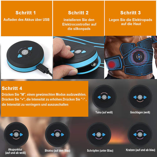 EMSフィットネス機器を使った腹筋トレーニング