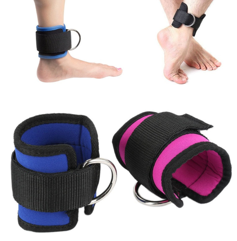 New D-Ring Ankle Strap Buckle Adjustable Ankle Weights Gym Leg Ankle Cuff Power Weight Lifting Fitness Rope 1/2 Piece