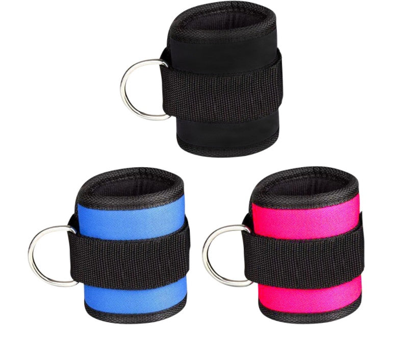 New D-Ring Ankle Strap Buckle Adjustable Ankle Weights Gym Leg Ankle Cuff Power Weight Lifting Fitness Rope 1/2 Piece