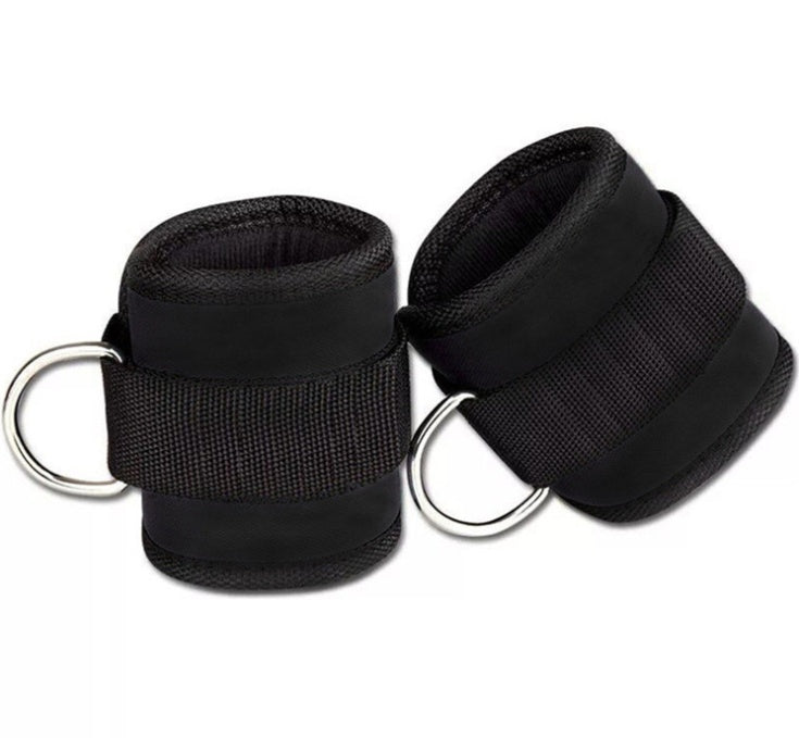 New D-Ring Ankle Strap Buckle Adjustable Ankle Weights Gym Leg Ankle Cuff Power Weight Lifting Fitness Rope 1/2 Piece