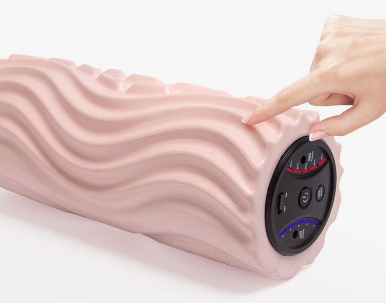 USB Electric Massage Yoga Massager Stove Pipe Vibration Shiatsu Massage Column Foam Roller Block for Relieving Muscle Pain