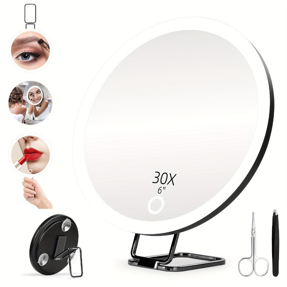 Rechargeable LED Fill Light (with Light Bracket) Rotating Makeup Mirror