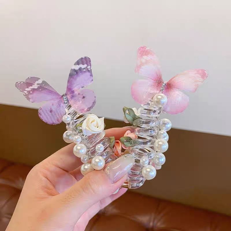 子供用バタフライパール電話線ヘアリングヘッドドレス