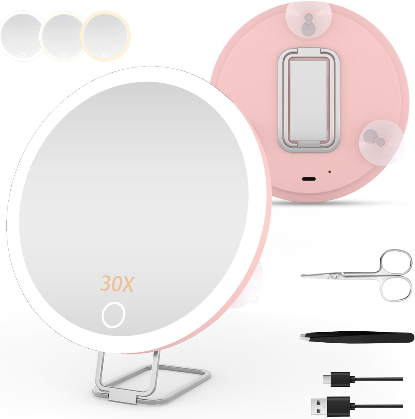 Rechargeable LED Fill Light (with Light Bracket) Rotating Makeup Mirror