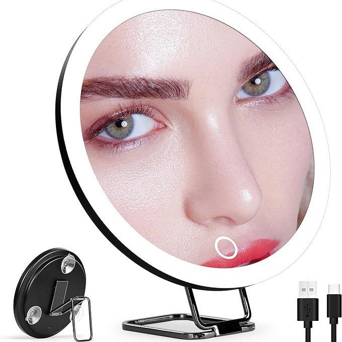 Rechargeable LED Fill Light (with Light Bracket) Rotating Makeup Mirror
