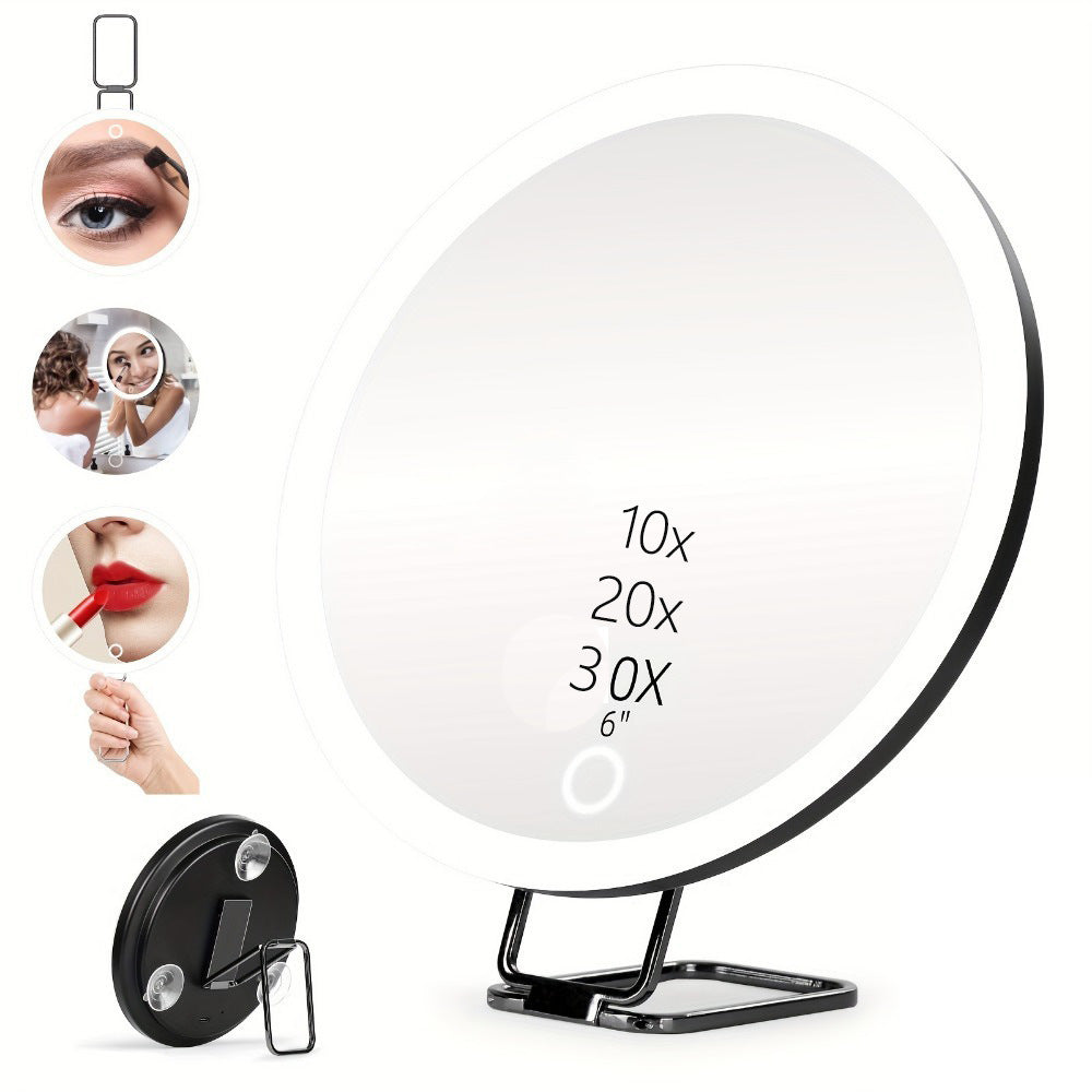 Rechargeable LED Fill Light (with Light Bracket) Rotating Makeup Mirror