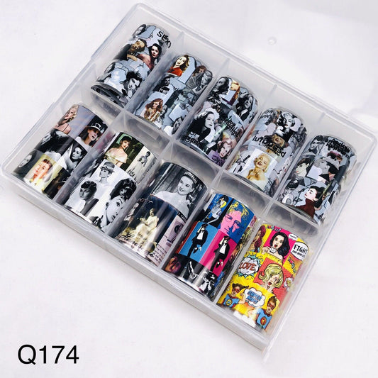 ネイル バタフライ レーザー スター 転写ペーパー ・DIY 欧米風 ネイルスター 転写ペーパー ステッカー