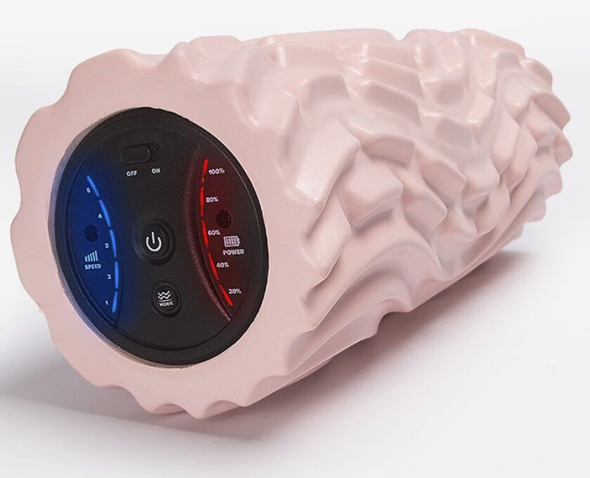 USB Electric Massage Yoga Massager Stove Pipe Vibration Shiatsu Massage Column Foam Roller Block for Relieving Muscle Pain 
