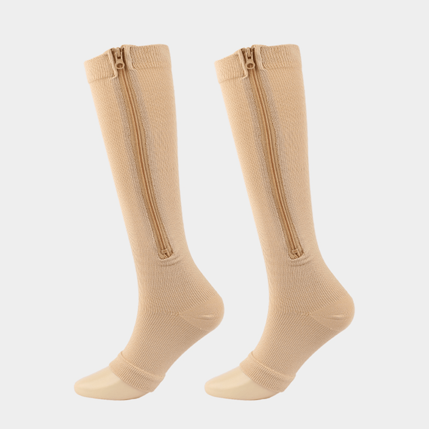 2pcs/1 Pair Breathable Compression with Side Zippers - Comfortable Support for Men and Women