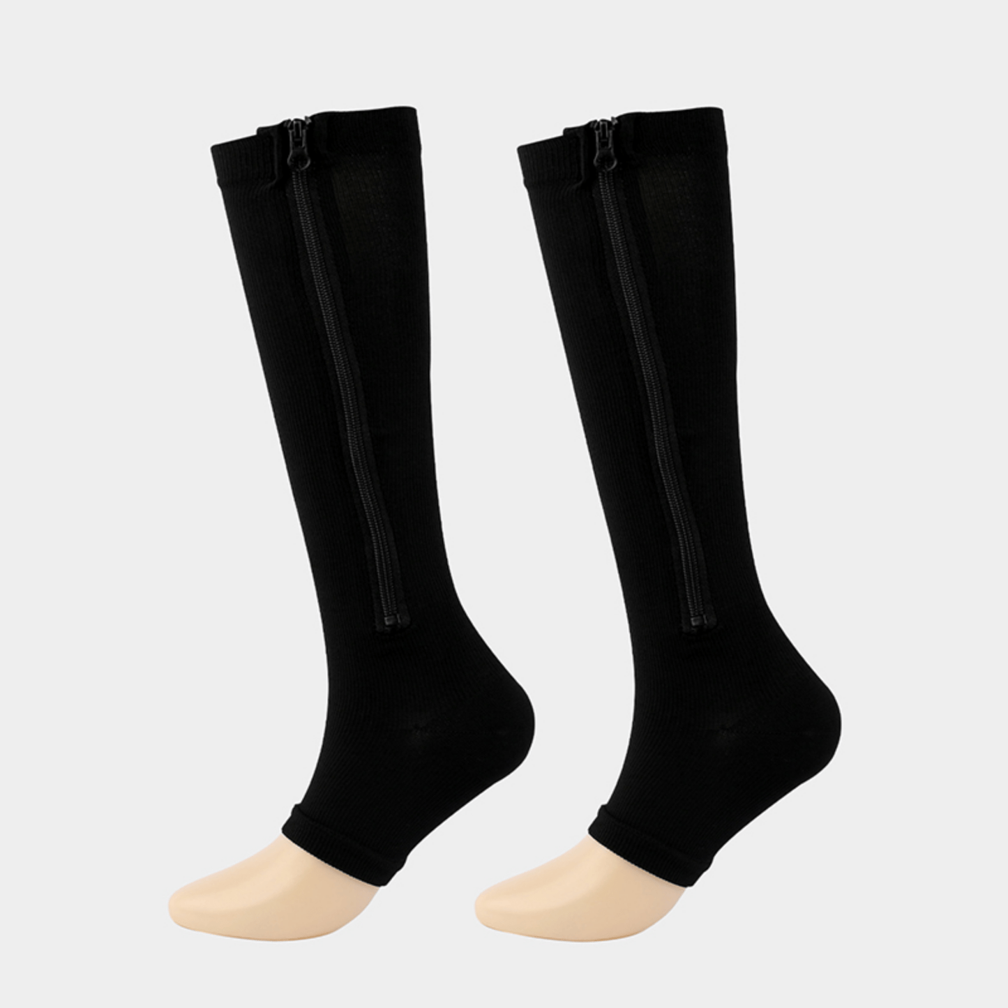 2pcs/1 Pair Breathable Compression with Side Zippers - Comfortable Support for Men and Women