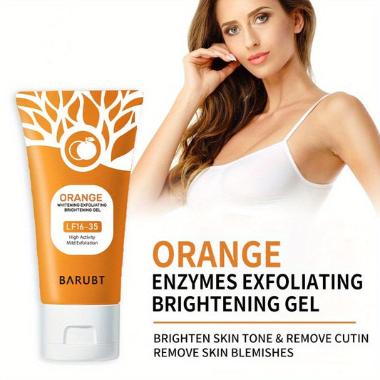 Orange Yeast Exfoliating Gel 100g - Deep Cleansing &amp; Moisturizing, Peel Off Mud for All Skin Types, Alcohol Free, With Licorice Acid &amp; Niacinamide