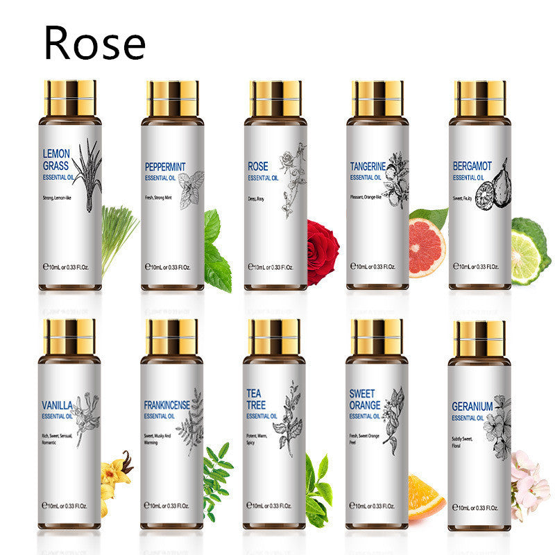 植物アロマセラピーエッセンシャルオイル 10ml・ ラベンダー・ バラ ・ティーツリー