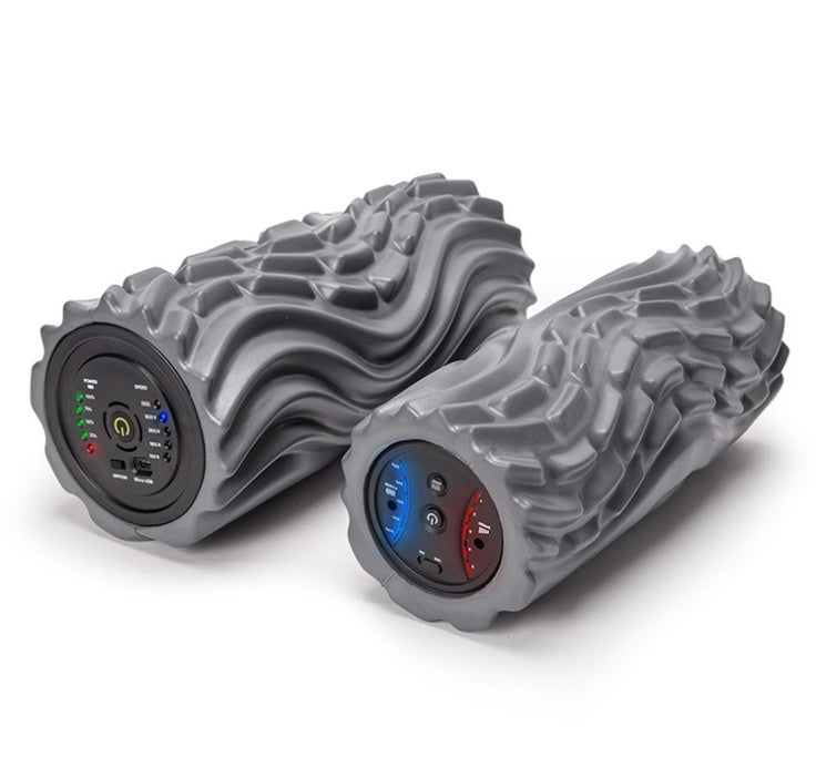 USB Electric Massage Yoga Massager Stove Pipe Vibration Shiatsu Massage Column Foam Roller Block for Relieving Muscle Pain 