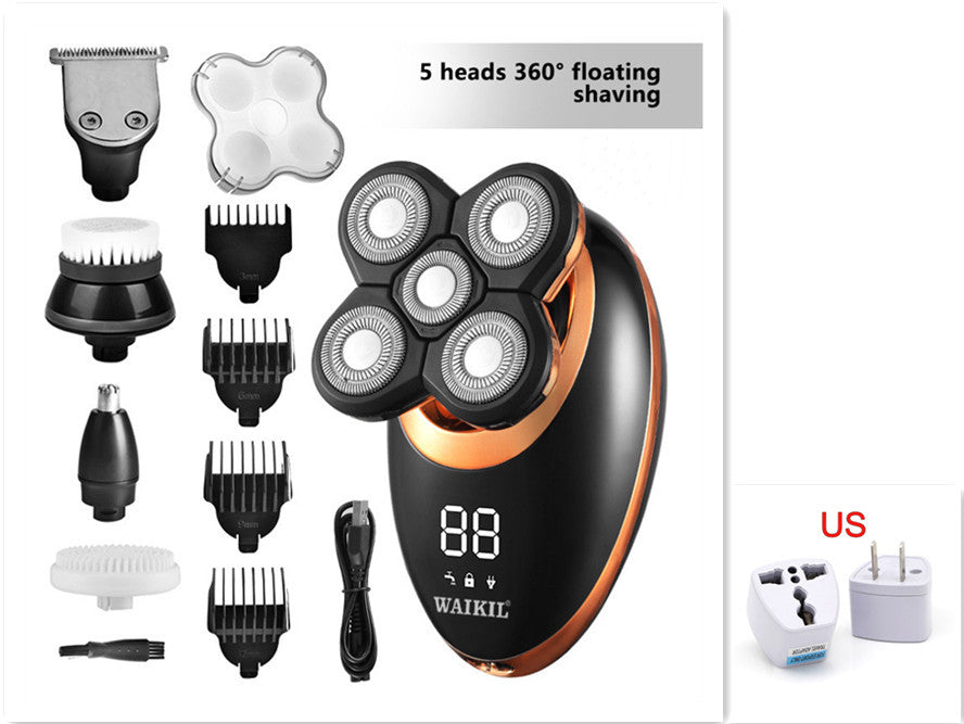 5in1 強力電動シェーバー USB充電式