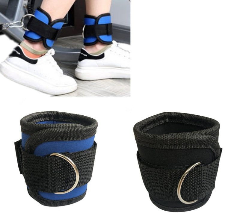 New D-Ring Ankle Strap Buckle Adjustable Ankle Weights Gym Leg Ankle Cuff Power Weight Lifting Fitness Rope 1/2 Piece