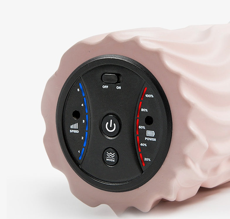 USB Electric Massage Yoga Massager Stove Pipe Vibration Shiatsu Massage Column Foam Roller Block for Relieving Muscle Pain 