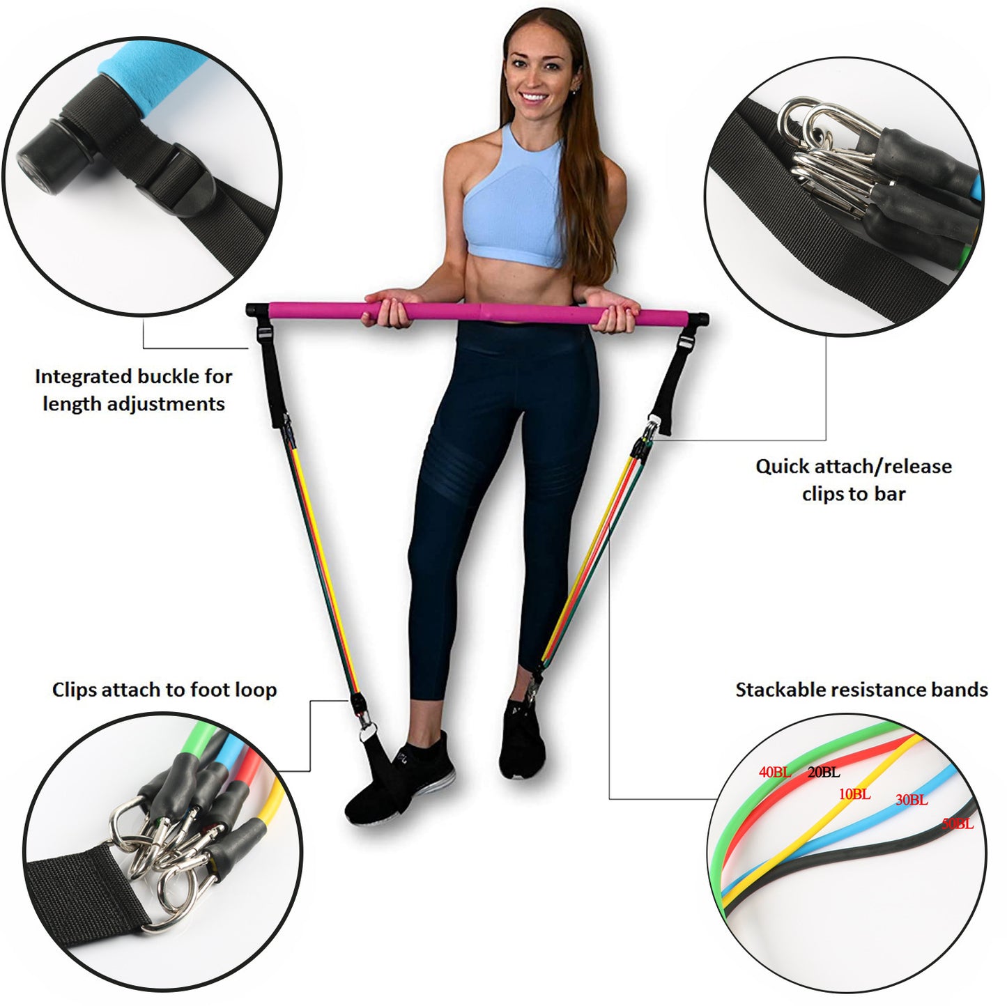フィットネスレジスタンスバンド ホーム トレーナー ワークアウト器具