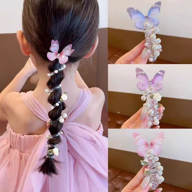 子供用バタフライパール電話線ヘアリングヘッドドレス