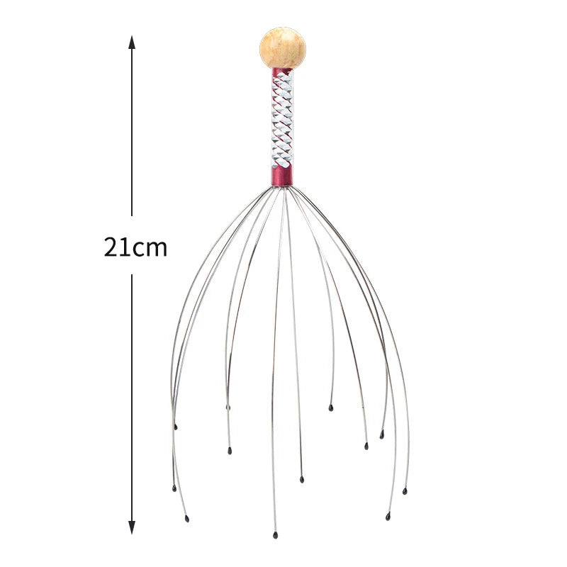 1pc Head Massager Octopus Scalp Scratching Tool Non-Soul Extractor Sacred Tool Extraction Health and Wellness Head Therapy
