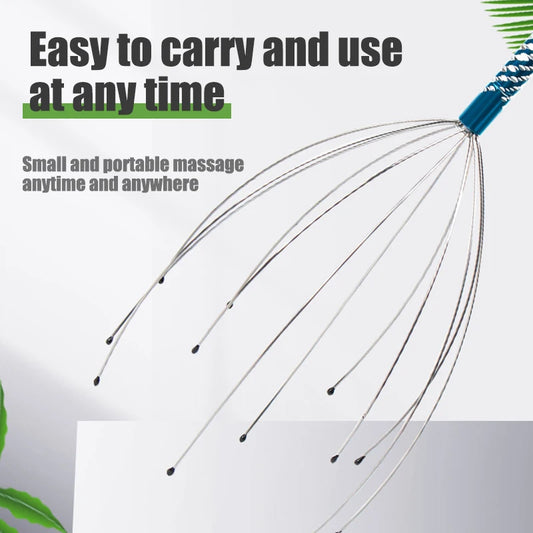 1pc Head Massager Octopus Scalp Scratching Tool Non-Soul Extractor Sacred Tool Extraction Health and Wellness Head Therapy