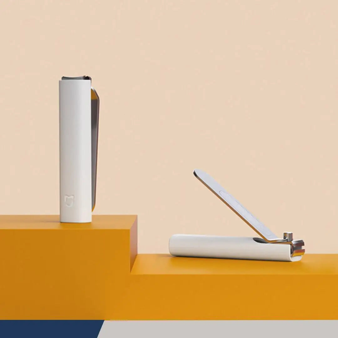 XIAOMI Mijia 防滴爪切り 420ステンレススチール 鋭利で耐久性のあるポータブルペディキュアトリマー 爪やすり 収納シェル付き