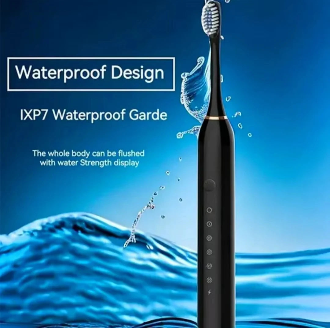 Sonic Electric Toothbrush for Adults, IPX7 Waterproof DuPont Brush Head, USB Rechargeable, High Frequency Cleaning, 6 Cleaning Modes