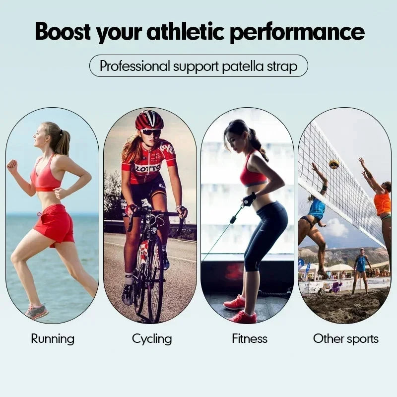 1Pcs Adjustable Sports Knee Pads Patella Band Elastic Bandage Band Football Basketball Sports Knee Pads Fitness Sports Knee Brace