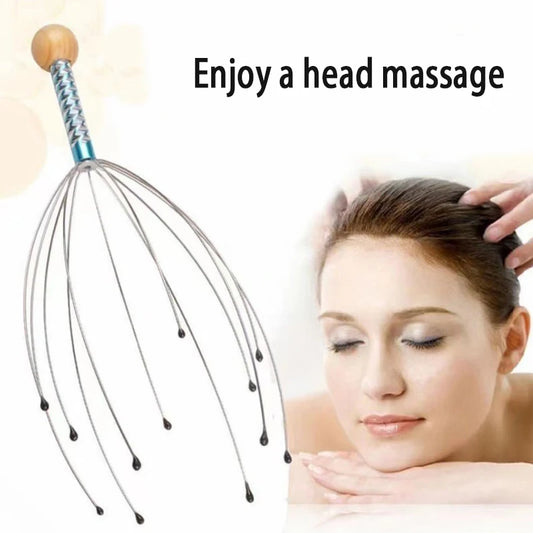 1pc Head Massager Octopus Scalp Scratching Tool Non-Soul Extractor Sacred Tool Extraction Health and Wellness Head Therapy