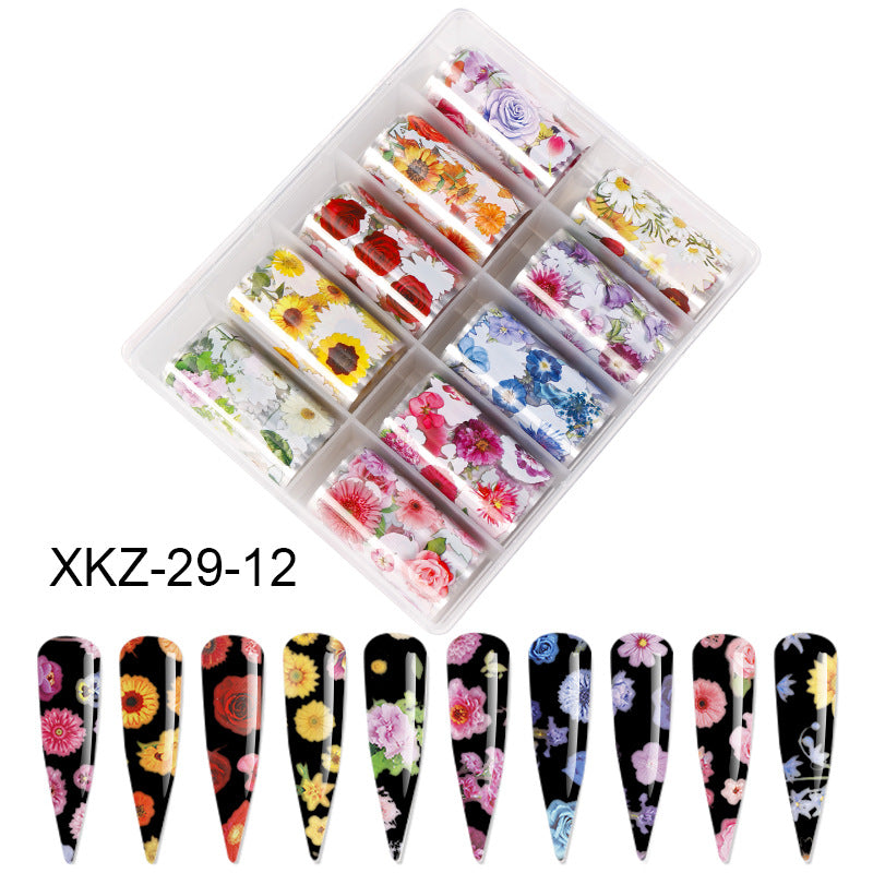 ネイル バタフライ レーザー スター 転写ペーパー ・DIY 欧米風 ネイルスター 転写ペーパー ステッカー