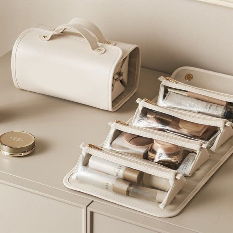 新しい折りたたみ化粧ポーチ .大容量 携帯用ハンドバッグ